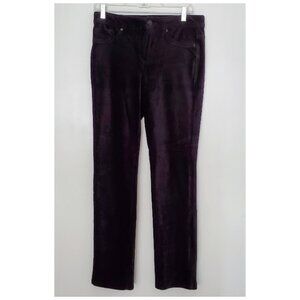 da-sh Black Soft Stretch Corduroy Leggings Straight Leg Zip Close Sz M Comfort